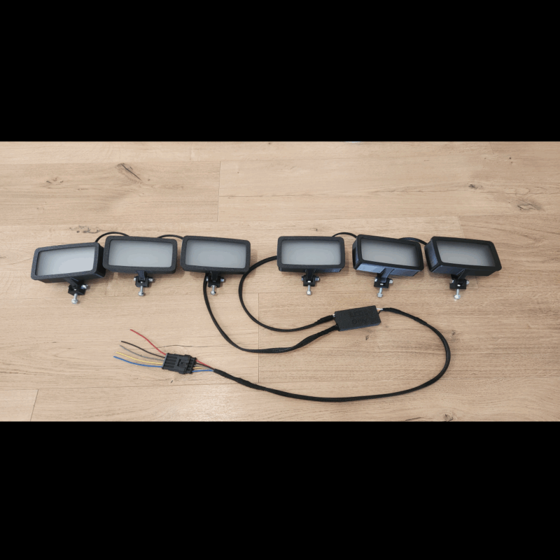 KITT Style Fog Light Kit (6500K White - Amber Switchback)